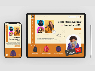 Winter Clothes Landing Page Mockup