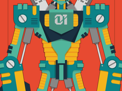 Flat Vector Mecha flat robot vector