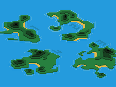 Islands island isometric map