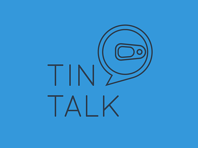 Tin Talk bubble can logo tin