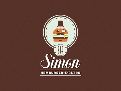 Sir Simon food hamburger logo