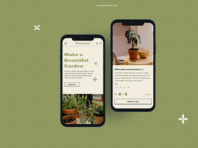 Plantasia design online store ui ux webdesign