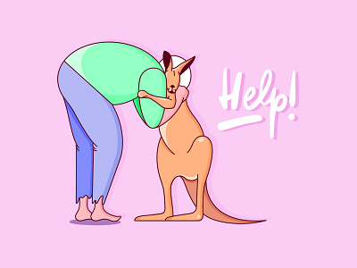 Australia is burning australia help hugs human kangaroo pink