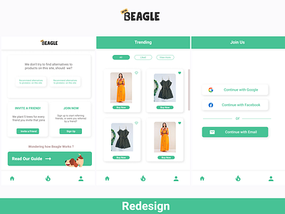 Beagle branding design graphic design redesign ui ux