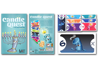 Candle Quest board game design illustration mascots
