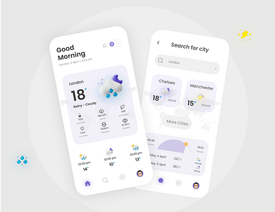 Weather App Design 01 app design mobile ui ui weather weather app
