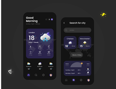 Weather App Design 02 app design mobile ui ui weather weather app