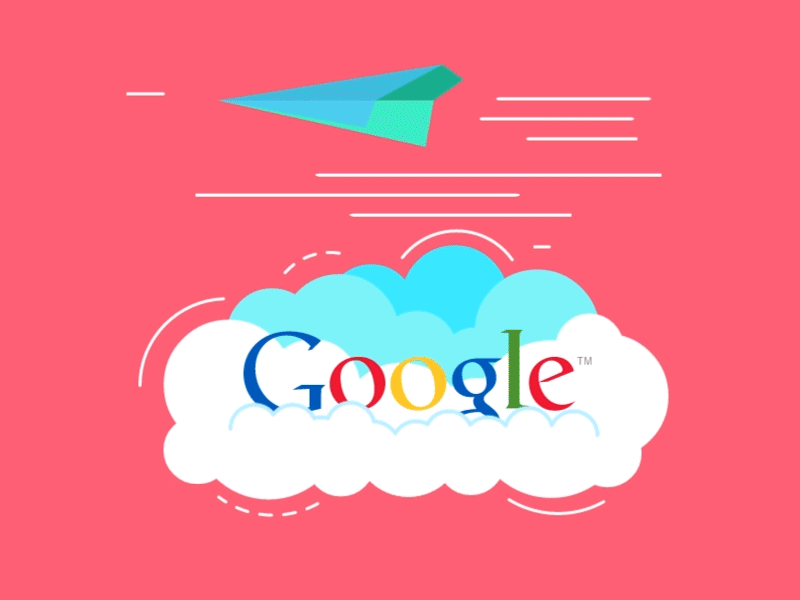 Seo animation cloud fly html illustration motion paper plane vector