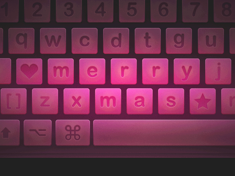 Happy xmas keyboard design keyboard light magic merry christmas motion pink xmas