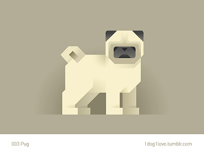 Pug animal cute design dog flat illustration illustrator pug puppy