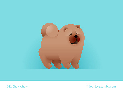 Chow-chow animal chow chow cute design dog flat illustration illustrator puppy