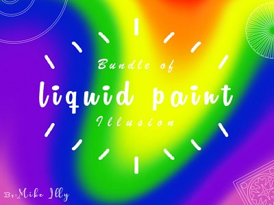 liquid paint rainbow illusion