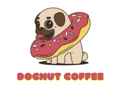 Dognut coffee logo dog logo donut kids logo logodesign nft playful playful logo
