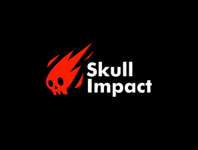 Skull Impact Gaming club logo branding classic design illustration logodesign vector visual art