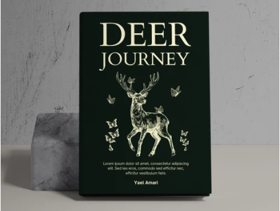 DEER Journey Book cover design. book cover branding classic illustration logodesign