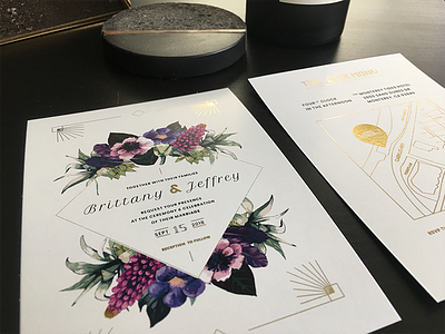 Wedding Invitation Print florals invitations maps wedding