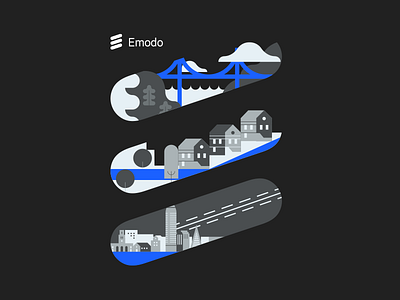 Emodo Event Shirt Graphic illustration san francisco shirt design