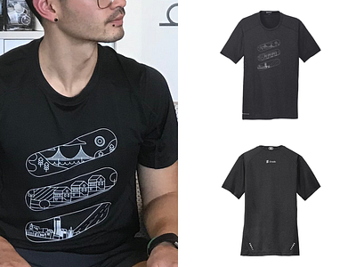 JP Morgan Chase Emodo Run Shirt apparel design event illustration running shirt