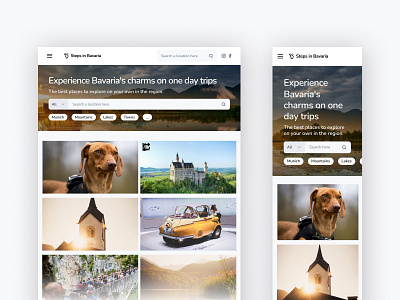 Steps in Bavaria: blog, mobile and tablet version bavaria blog ios mobile responsive responsive design tablet travel ui web design