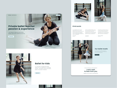 Emma: personal website dance dancer desktop personal website portfolio ui web design