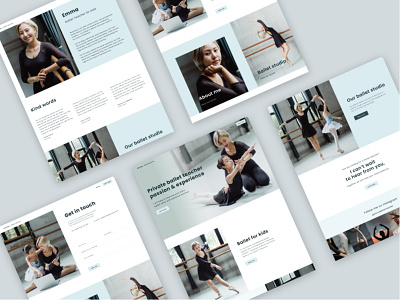 Emma: personal website ballet dance dancer desktop personal website portfolio ui web design