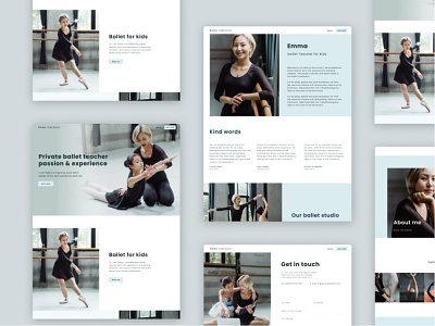 Emma: personal website ballet dance dancer desktop personal website portfolio studio ui web design