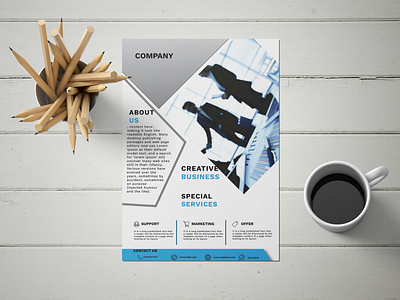 flyer brochure corporate elegant flyer leaflet logo poster design professional