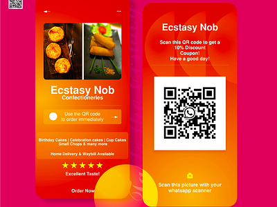 Confectionery flyer app design 2 branding graphic design
