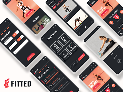 Fitted App app fitness responsive app ui design ux design