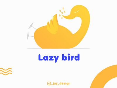Lazybird Logo art branding clean design flat graphic design illustration logo minimal typography