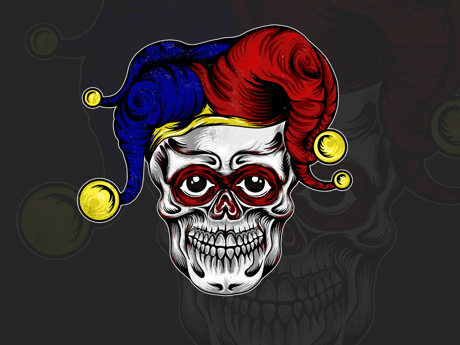 clown skull by OLDBOY.Project on Dribbble