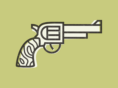 Gun cowboys epicarmory gun icon illustration old revolver vintage