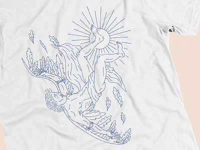 February 2017 - Icarus Tee apparel god greek icarus illustration myth mythology shirt somethingamonth tee