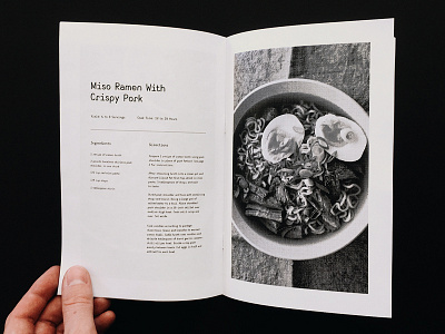 April 2017 - "The Ramen Manual" booklet page layout ramen recipe somethingamonth typography zine
