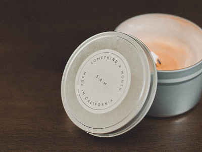 August 2017 - Soy Wax Candle branding by hand candle label made by hand package design somethingamonth wax