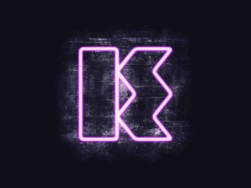 Neon Logo neon sign logo branding 80s cyberpunk art direction
