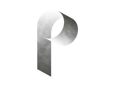 P geometric illustration letter minimal p typography