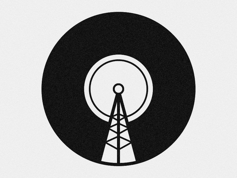 BLACKWAX FM LOGO animation black branding circular geometric gif logo minimal radio record retro vinyl