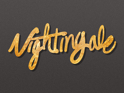 Nightingale fashion gold lettering texture typography