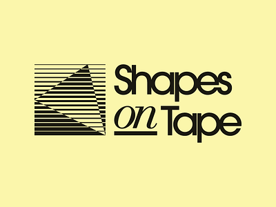 Shapes on Tape 80s branding geometric logo logotype minimal music retro typography