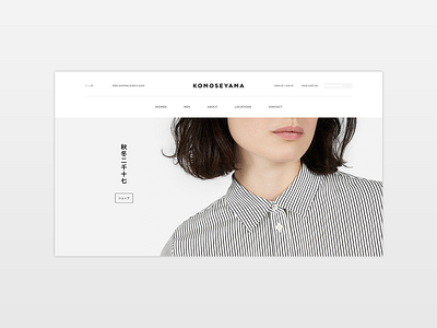 Komoseyama homepage branding clothing fashion homepage identity japanese minimalist monochrome ui web