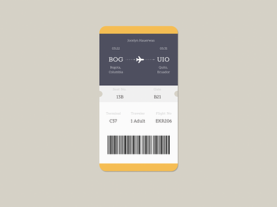 Daily UI 024 | Boarding Pass boarding pass branding checkout page dailyui dailyui024 dailyuichallenge design ui