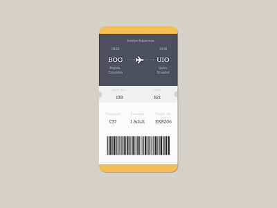 Daily UI 024 | Boarding Pass