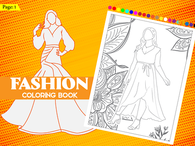 Beautiful Adult Fashion Coloring Page