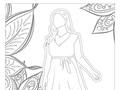 Beautiful Adult Fashion Coloring Page