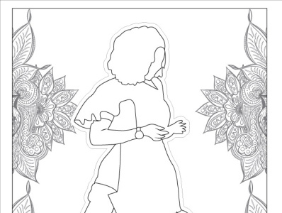 Beautiful Adult Fashion Coloring Page coloring