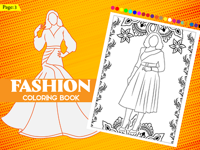 Beautiful Adult Fashion Coloring Page