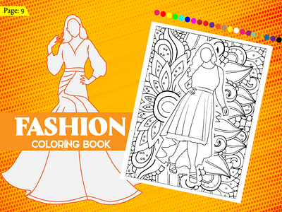 Beautiful Adult Fashion Coloring Page coloring