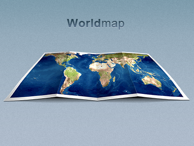 Worldmap Folded illustration photoshop web design world map