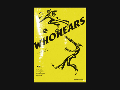 Whohears - Poster branding logo music poster typogaphy vinyl